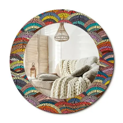 Miroir rond avec décoration Ornement