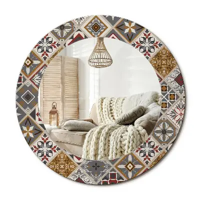 Miroir rond avec décoration Motif turc