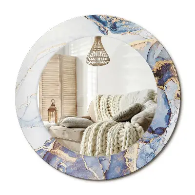 Miroir rond cadre imprimé Art abstrait