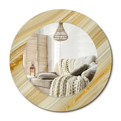Miroir rond cadre imprimé Motif abstrait