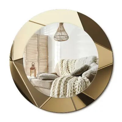 Miroir rond imprimé Abstraction moderne