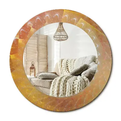 Miroir rond imprimé Abstraction en spirale