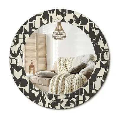 Miroir rond avec décoration Courrier