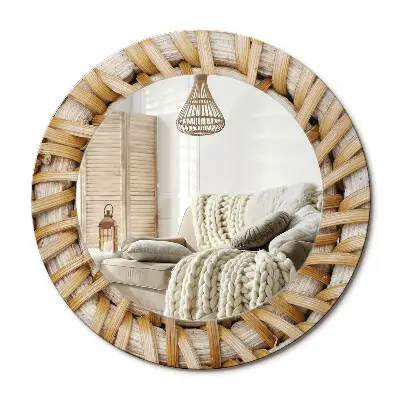 Miroir rond imprimé Tresser
