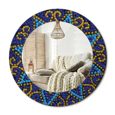 Miroir rond avec décoration Motif de carnaval