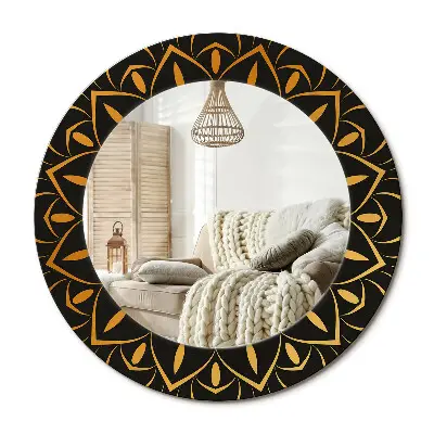 Miroir rond avec décoration Mandala