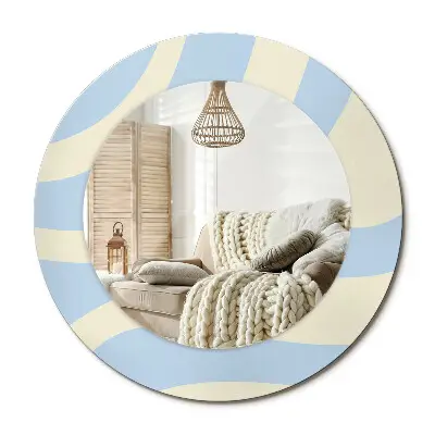 Miroir rond cadre imprimé Forme abstraite
