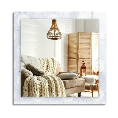 Miroir rectangulaire décoré de fleurs de pissenlit