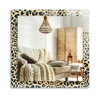 Miroir rectangulaire avec décoration léopard