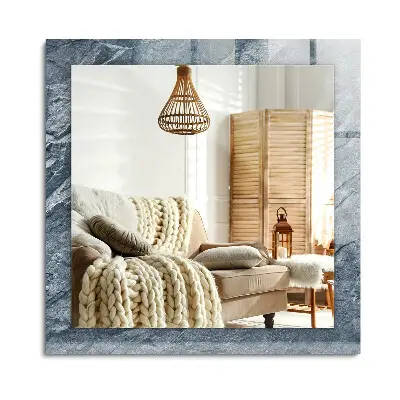 Miroir rectangulaire avec impression de pierre à texture rocheuse