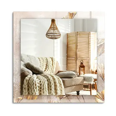 Miroir rectangulaire avec cadre et impression 