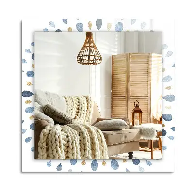 Miroir rectangulaire avec décoration motif mandala abstrait