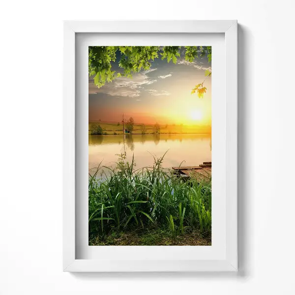 Tableau encadré Coucher de soleil, journées d'été