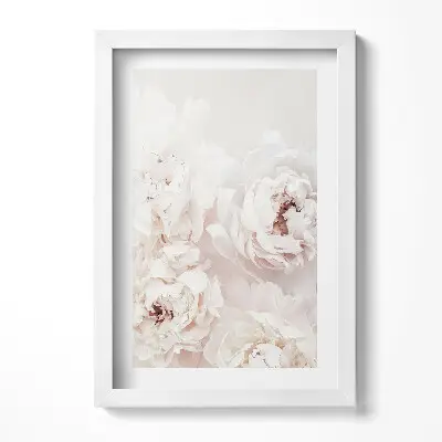 Tableau avec cadre fleurs de pivoine