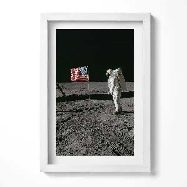 Tableau avec cadre Atterrissage sur la Lune - Photo de la NASA