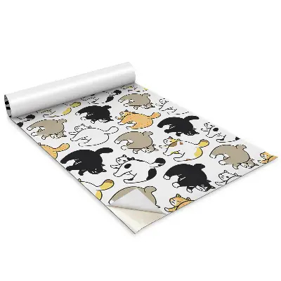 Film adhésif pour meuble avec motif chatons