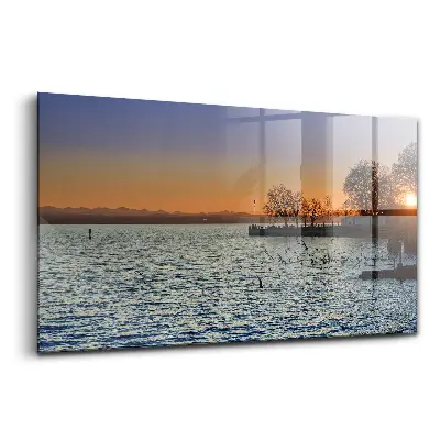 Tableau en verre imprimé représentant le lac de Constance en Allemagne