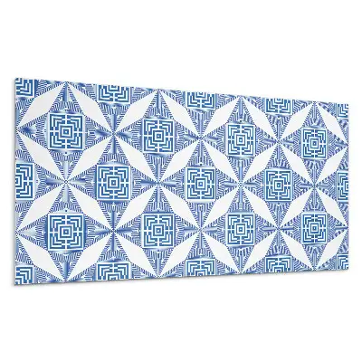 Crédence en verre à motif de grille géométrique