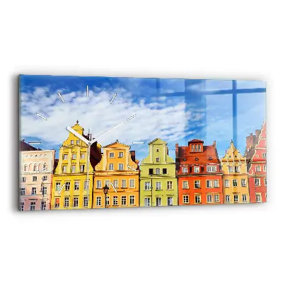 Horloge murale horizontale Wroclaw - Vieille ville