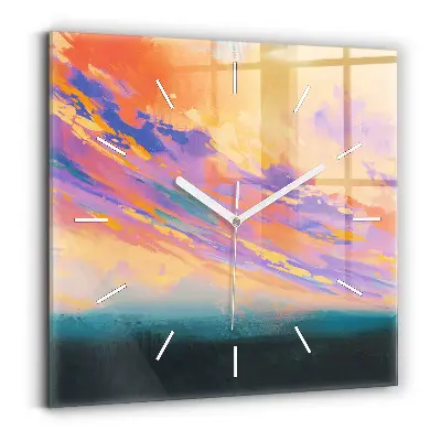Pendule carrée en verre « Amour platonique »