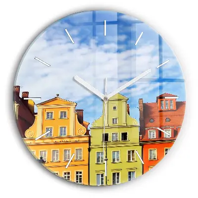 Pendule murale ronde Wroclaw Vieille ville
