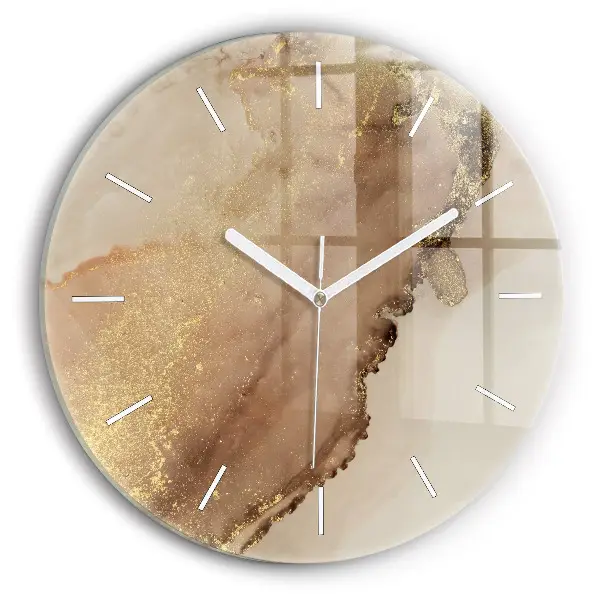 Horloge murale ronde moderne en beige